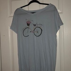 Blue graphic design sleep shirt